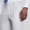 Pantaloni de costum cu croială regulată și textură Pantaloni de costum cu croială regulată și textură