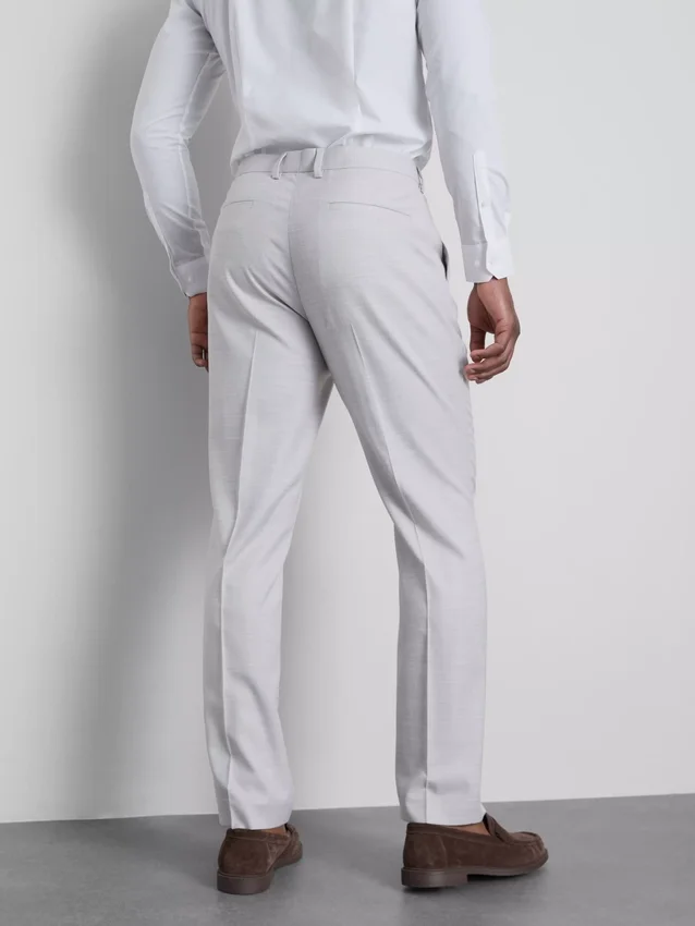 Pantaloni de costum cu croială regulată și textură Pantaloni de costum cu croială regulată și textură