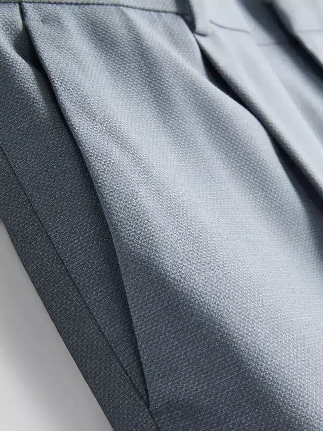Pantaloni de costum cu croială slim și textură dobby Pantaloni de costum cu croială slim și textură dobby