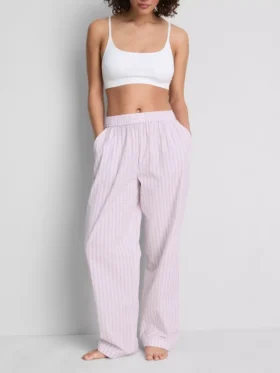 Pantaloni de Pijama cu croi drept, cu dungi, ideali pentru relaxare