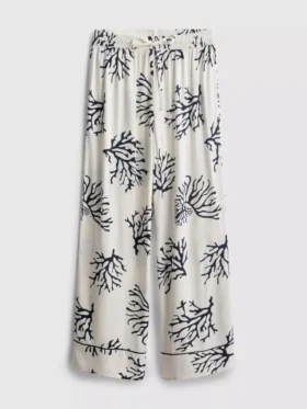 Pantaloni de Pijama cu croi larg și imprimeu coral