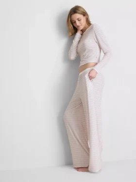 Pantaloni de Pijama cu dungi și nervuri