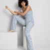 Pantaloni de Pijama cu dungi și nervuri, ideali pentru relaxare Pantaloni de Pijama cu dungi și nervuri, ideali pentru relaxare