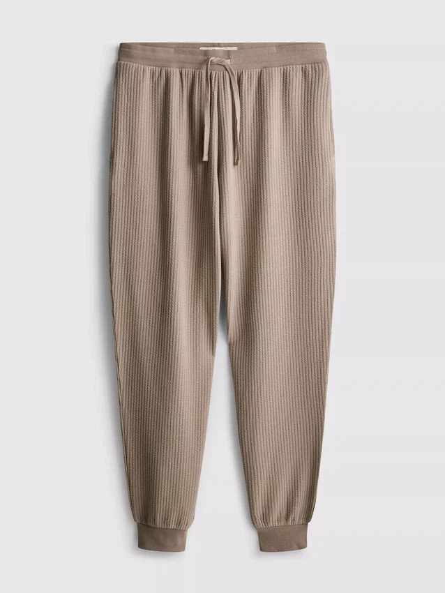 Pantaloni de Pijama cu dungi texturate Pantaloni de Pijama cu dungi texturate