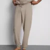 Pantaloni de Pijama cu dungi texturate Pantaloni de Pijama cu dungi texturate