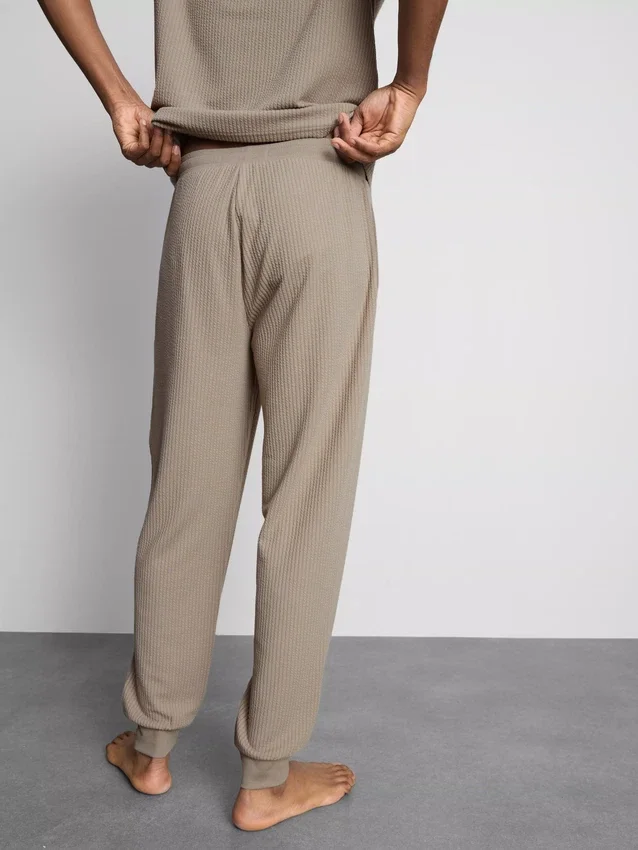 Pantaloni de Pijama cu dungi texturate Pantaloni de Pijama cu dungi texturate