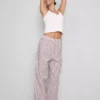 Pantaloni de pijama din bumbac cu dungi Pantaloni de pijama din bumbac cu dungi