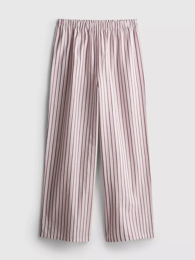 Pantaloni de pijama din bumbac cu dungi Pantaloni de pijama din bumbac cu dungi
