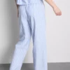 Pantaloni de pijama din bumbac cu dungi, tip Oxford Pantaloni de pijama din bumbac cu dungi, tip Oxford