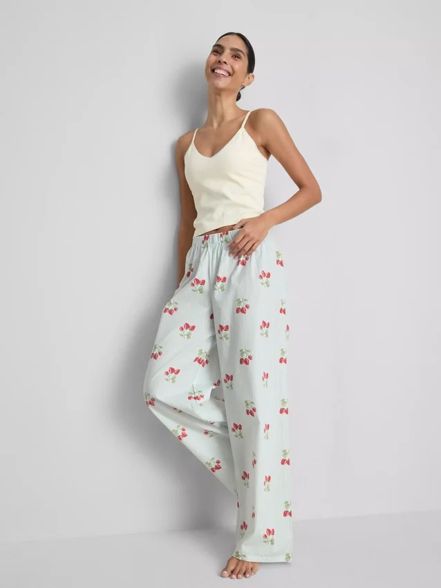 Pantaloni de Pijama din bumbac cu imprimeu Pantaloni de Pijama din bumbac cu imprimeu