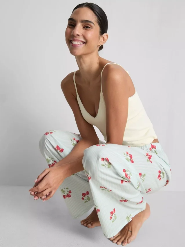 Pantaloni de Pijama din bumbac cu imprimeu Pantaloni de Pijama din bumbac cu imprimeu