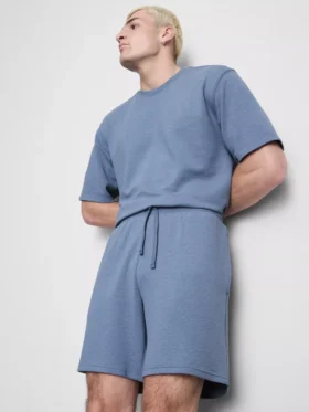Pantaloni de pijama texturati cu șnur