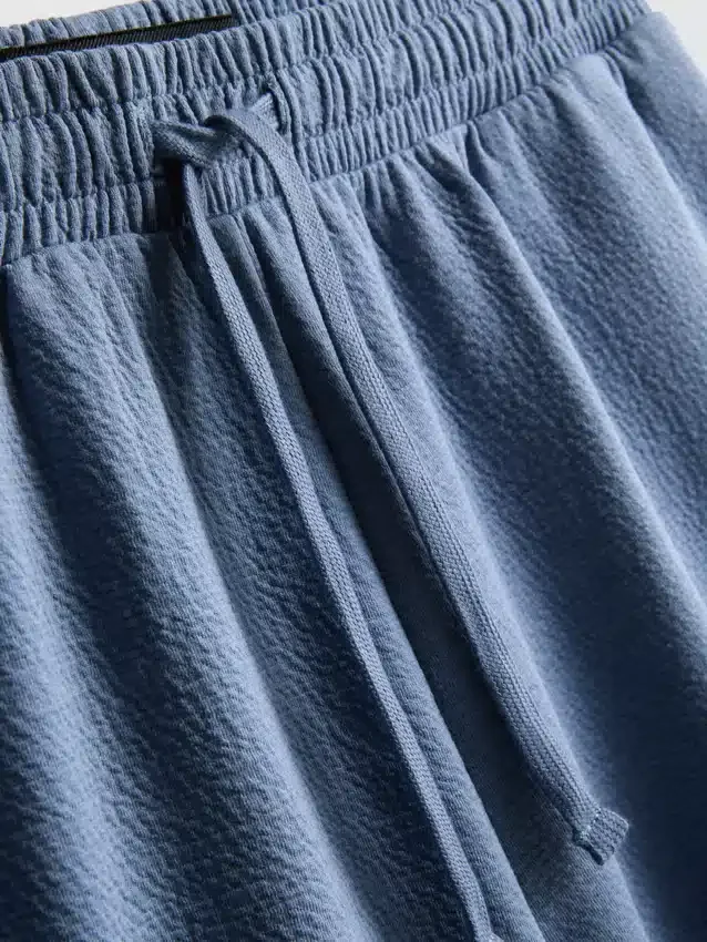 Pantaloni de pijama texturati cu șnur Pantaloni de pijama texturati cu șnur