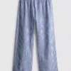 Pantaloni de pijamale din bumbac cu imprimeu gingham Pantaloni de pijamale din bumbac cu imprimeu gingham