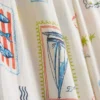 Pantaloni de plajă cu croi larg, cu imprimeu