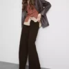 Pantaloni de Trening confortabili, cu croi larg, din amestec de bumbac Pantaloni de Trening confortabili, cu croi larg, din amestec de bumbac