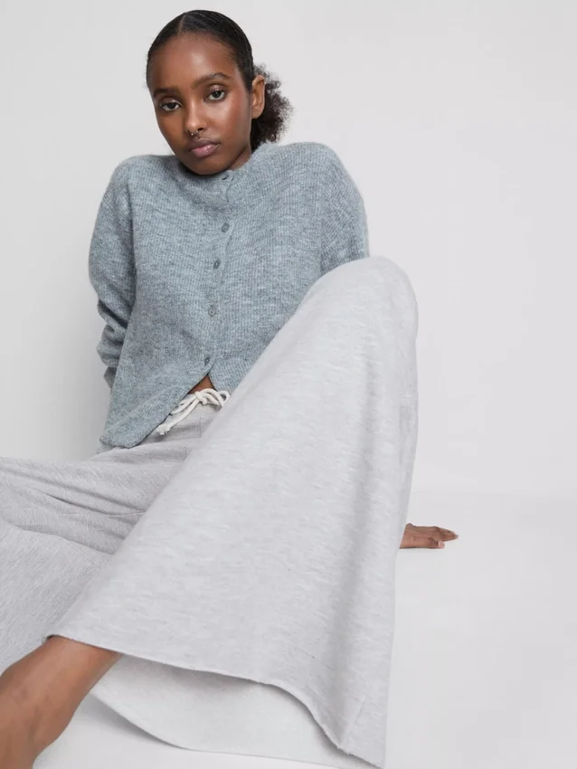 Pantaloni de Trening confortabili, cu croi larg, din amestec de bumbac Pantaloni de Trening confortabili, cu croi larg, din amestec de bumbac