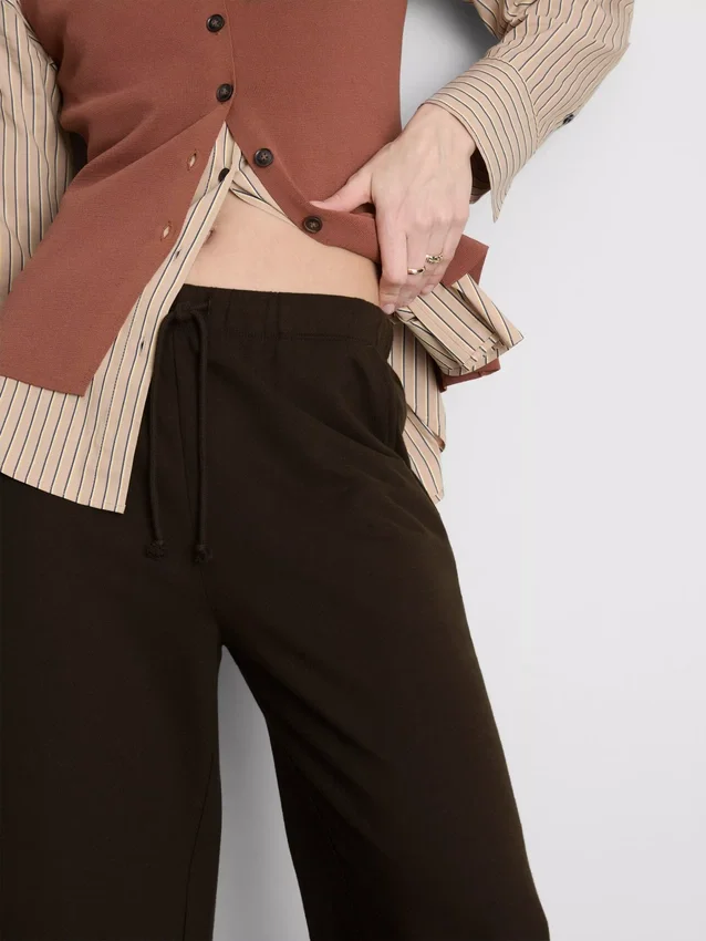 Pantaloni de Trening confortabili, cu croi larg, din amestec de bumbac Pantaloni de Trening confortabili, cu croi larg, din amestec de bumbac