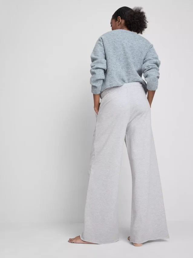 Pantaloni de Trening confortabili, cu croi larg, din amestec de bumbac Pantaloni de Trening confortabili, cu croi larg, din amestec de bumbac