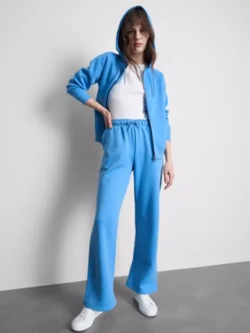 Pantaloni de Trening cu croi drept din amestec de bumbac