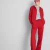 Pantaloni de Trening cu croi drept din amestec de bumbac Pantaloni de Trening cu croi drept din amestec de bumbac