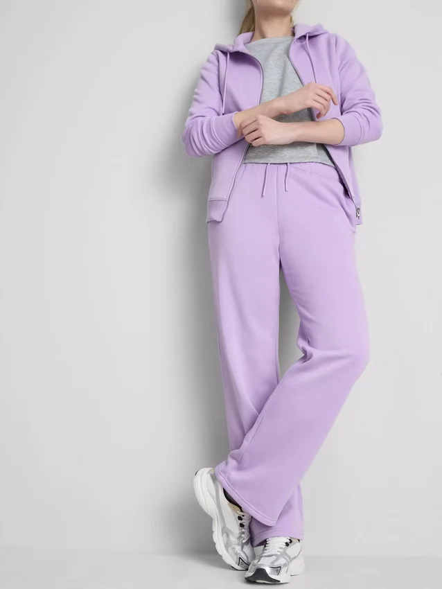 Pantaloni de Trening cu croi drept din amestec de bumbac Pantaloni de Trening cu croi drept din amestec de bumbac