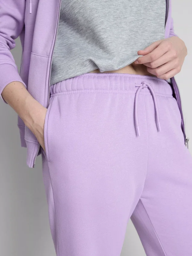 Pantaloni de Trening cu croi drept din amestec de bumbac Pantaloni de Trening cu croi drept din amestec de bumbac