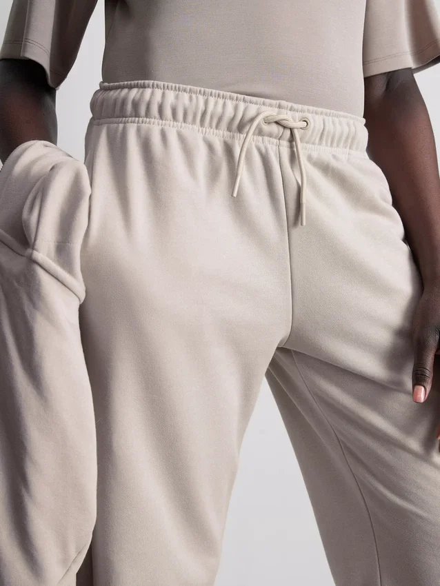 Pantaloni de Trening cu croi drept din amestec de bumbac Pantaloni de Trening cu croi drept din amestec de bumbac
