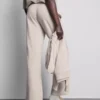 Pantaloni de Trening cu croi drept din amestec de bumbac Pantaloni de Trening cu croi drept din amestec de bumbac