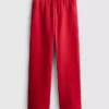 Pantaloni de Trening cu croi drept din amestec de bumbac Pantaloni de Trening cu croi drept din amestec de bumbac