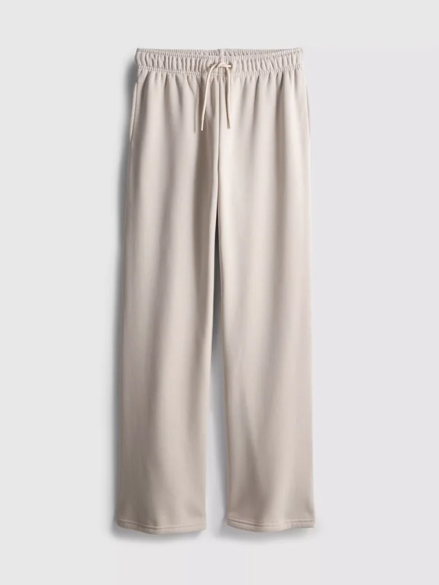 Pantaloni de Trening cu croi drept din amestec de bumbac Pantaloni de Trening cu croi drept din amestec de bumbac