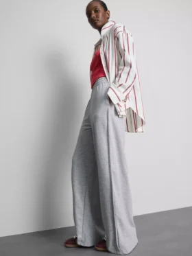 Pantaloni de Trening cu croi larg, plisați, cu conținut ridicat de bumbac