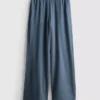 Pantaloni de Trening cu croi larg, plisați, cu conținut ridicat de bumbac Pantaloni de Trening cu croi larg, plisați, cu conținut ridicat de bumbac