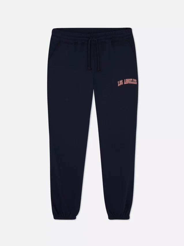 Pantaloni de trening cu manșete și imprimeu Pantaloni de trening cu manșete și imprimeu