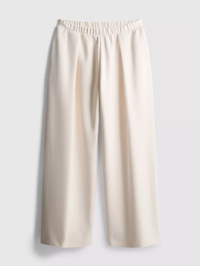 Pantaloni de trening din amestec de bumbac, cu croi larg Pantaloni de trening din amestec de bumbac, cu croi larg