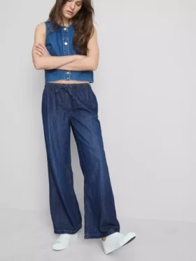 Pantaloni de Trening din denim cu croi drept