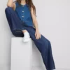 Pantaloni de Trening din denim cu croi drept