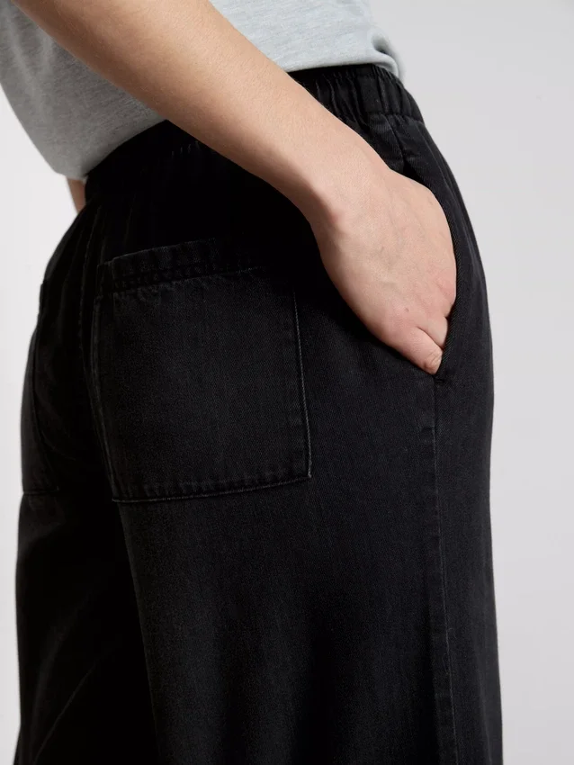 Pantaloni de Trening din denim cu croi drept Pantaloni de Trening din denim cu croi drept