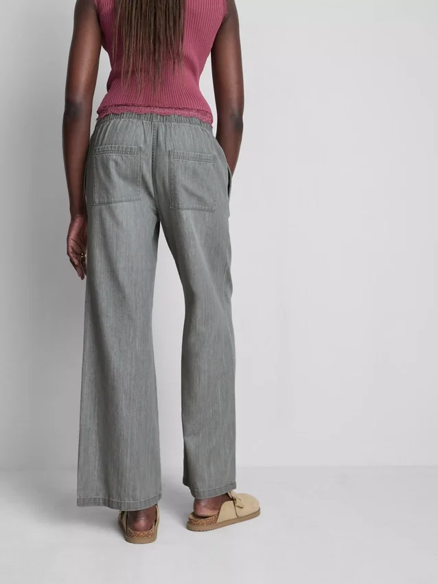 Pantaloni de Trening din denim cu croi drept Pantaloni de Trening din denim cu croi drept