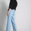 Pantaloni de Trening din denim cu croi drept Pantaloni de Trening din denim cu croi drept