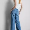 Pantaloni de Trening din denim cu croi drept Pantaloni de Trening din denim cu croi drept