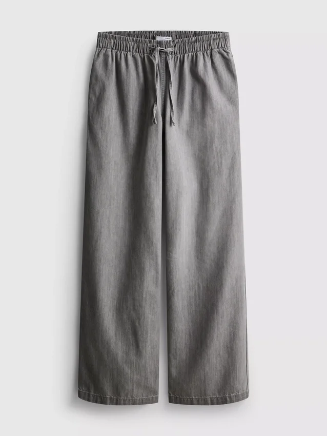 Pantaloni de Trening din denim cu croi drept Pantaloni de Trening din denim cu croi drept