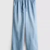 Pantaloni de Trening din denim cu croi drept Pantaloni de Trening din denim cu croi drept