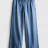 Pantaloni de Trening din denim cu croi drept Pantaloni de Trening din denim cu croi drept