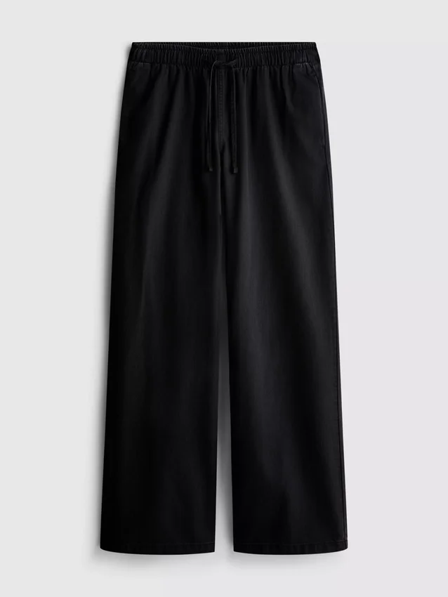 Pantaloni de Trening din denim cu croi drept Pantaloni de Trening din denim cu croi drept