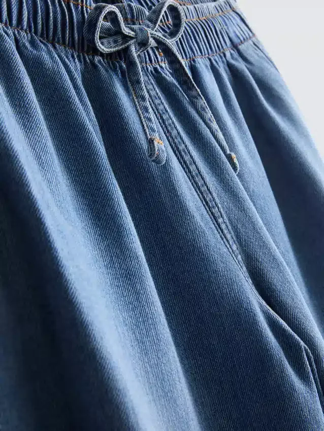 Pantaloni de Trening din denim cu croi drept Pantaloni de Trening din denim cu croi drept
