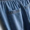 Pantaloni de Trening din denim cu croi drept Pantaloni de Trening din denim cu croi drept