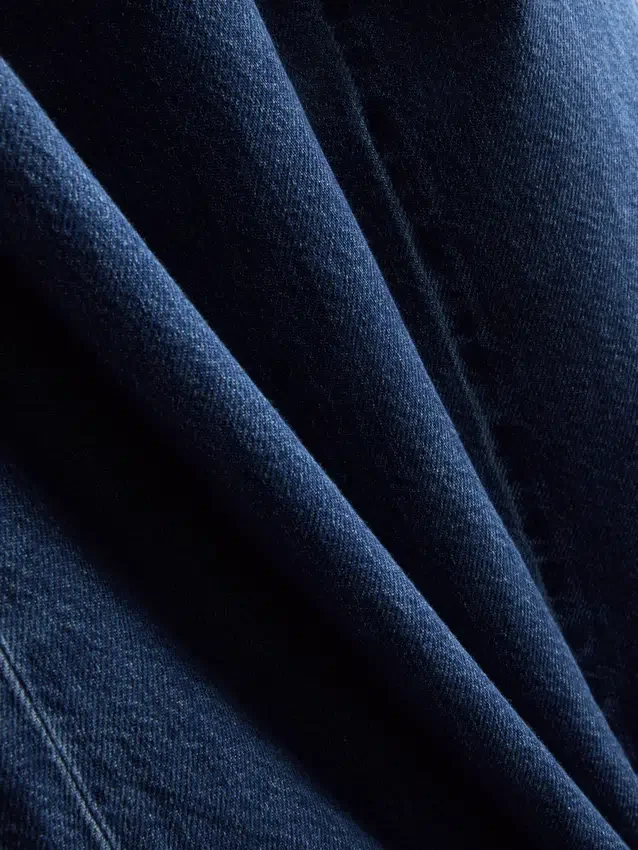 Pantaloni de trening din denim de bumbac, cu croi larg Pantaloni de trening din denim de bumbac, cu croi larg