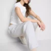 Pantaloni de trening esențiali cu croi drept Pantaloni de trening esențiali cu croi drept