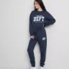 Pantaloni de Trening skinny din amestec de bumbac, cu imprimeu Pantaloni de Trening skinny din amestec de bumbac, cu imprimeu